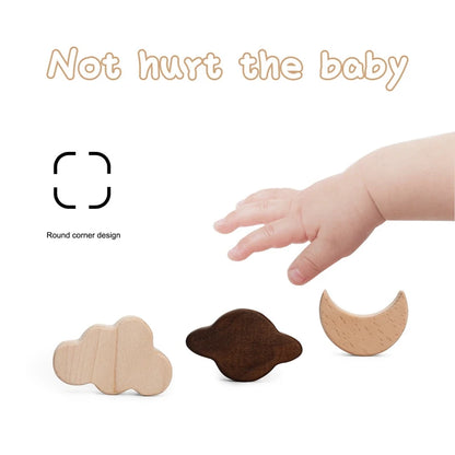 Montessori Wooden Toys for Baby Stars Moon Balance Blocks Board Games Educational Toys Children Stacking High Blocks Constructor