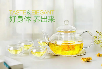 High Boron Silicon Filter Heat Resistant Glass Teapot Set Thick Glass Tea Pot High Temperature Teapot Plus Hot Kettle A