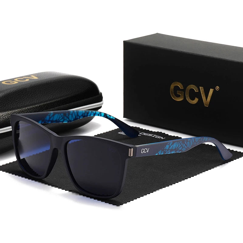 Ultralight TR90 Square Polarized UV400 Mirror Sports Sunglasses for Men Women