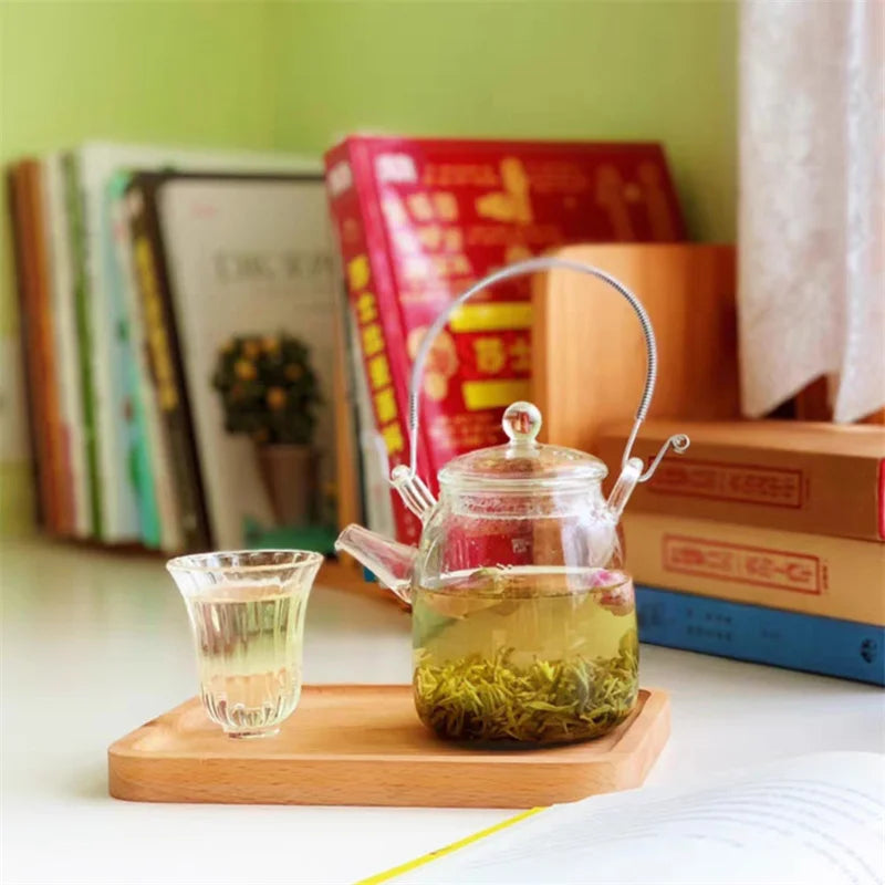 Japanese Handmade Heat Resistant Glass Teapot Household Transparent Beam Teapots With Filter Kung Fu Tea Making Tea Pot