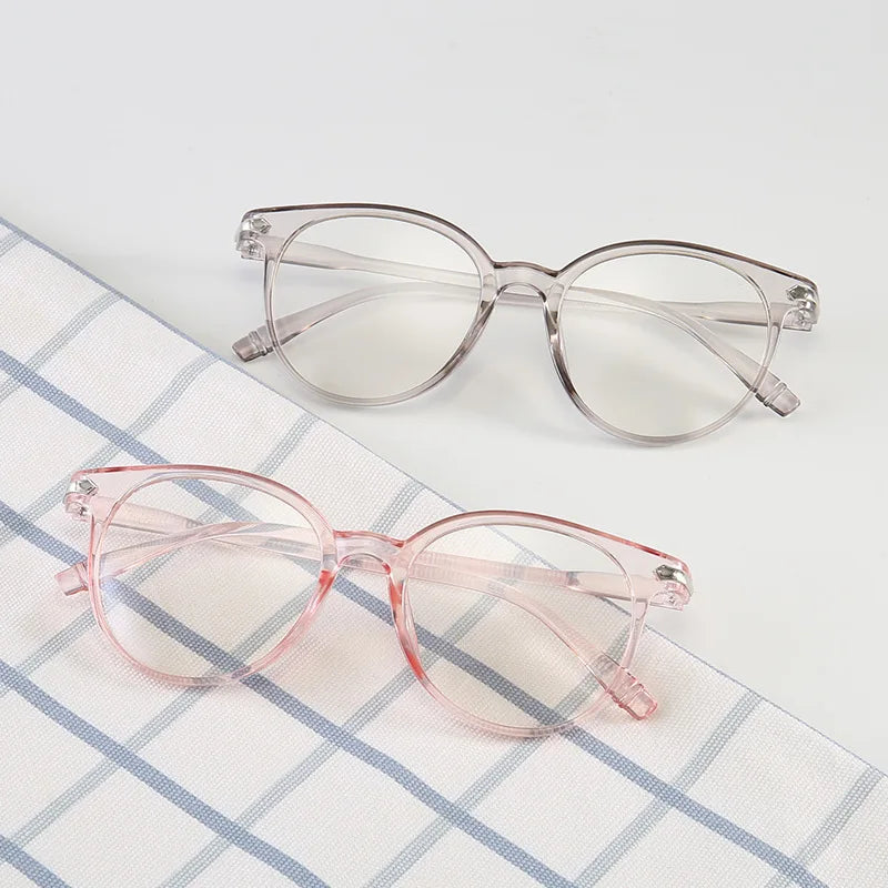 Anti Blue Light Eyeglasses Computer Glasses Retro Round Glasses Frame