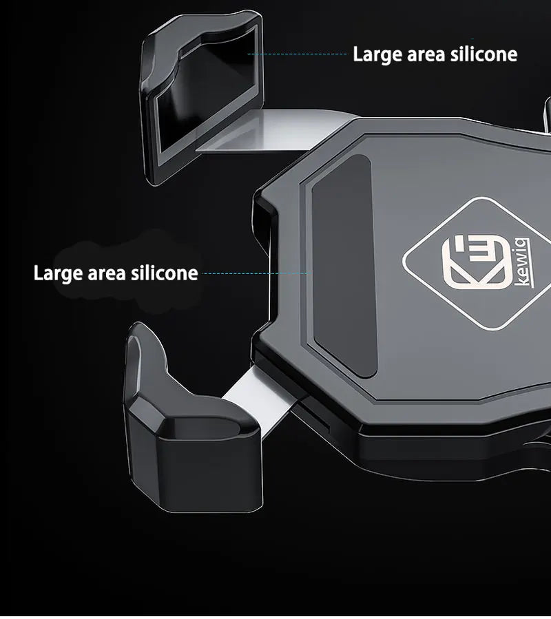 Motorcycle Fork Stem Wireless Charger 15W Qi/USB Quick Charge Phone Holder Handlebar Mirror Mount with 1" Ball for 3.5"-6.8"