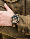 Wood Watch Private Custom Logo Engraving Message Quartz Wristwatches Chronograph