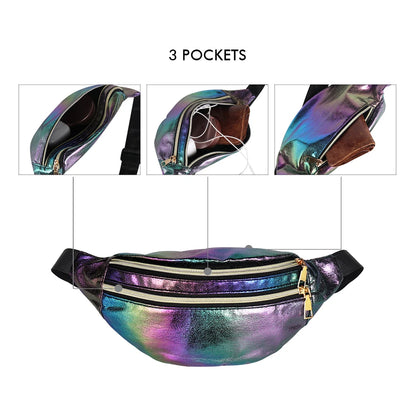 Waist Bag Fanny Pack Laser Shoulder Belt Bag Holographic Designer Cute Waist Packs Party Travel Phone Pouch Bags