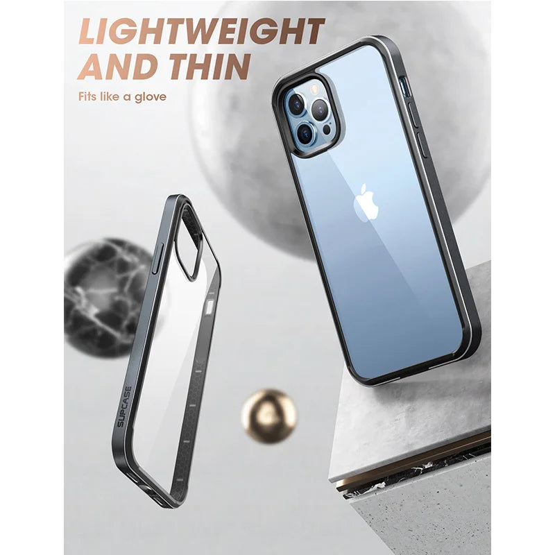 For iPhone 13 Pro Case 6.1 inch (2021) UB Edge Slim Frame Clear Case with TPU Inner Bumper & Transparent Back Cover