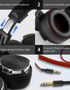 Studio Pro DJ Headphone Over Ear 50mm Drivers HIFI Wired Headset Professional Monitor DJ Headphones With Mic For Phone