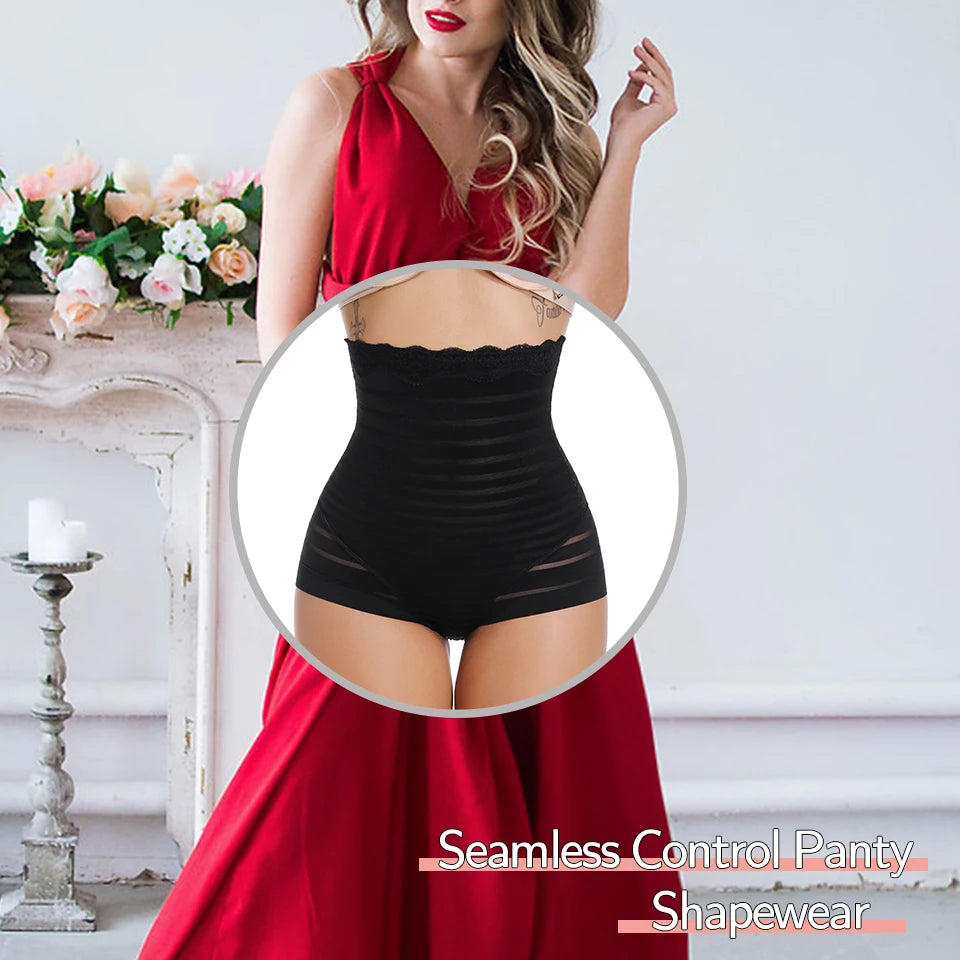 Women Body Shaper High Waist Briefs Slimming Underwear Butt Lifter Waist Trainer Tummy Control Panties Belly Girdle Panty