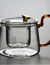 Japanese Style Transparent Glass Teapot High Temperature Resistant Filter Scented Black Tea Kung Fu Tea Set
