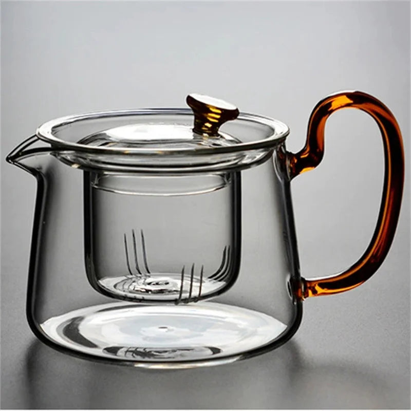 Japanese Style Transparent Glass Teapot High Temperature Resistant Filter Scented Black Tea Kung Fu Tea Set