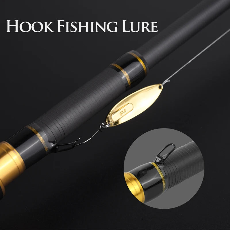 1.8m 2.1m Fishing Rod 7 Section Travel Ultra Light Carbon Casting Spinning Rod Lure 5-35g Fishing Tackle MH Spining Rod