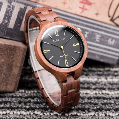 Wood Watches Casual Slim Wristwatch Unique Gift