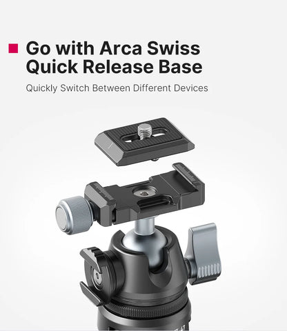 Metal Tripod With Arca Swiss Quick Release Plate Clamp Quick For DSLR SLR Camera Smartphone Live Tripod