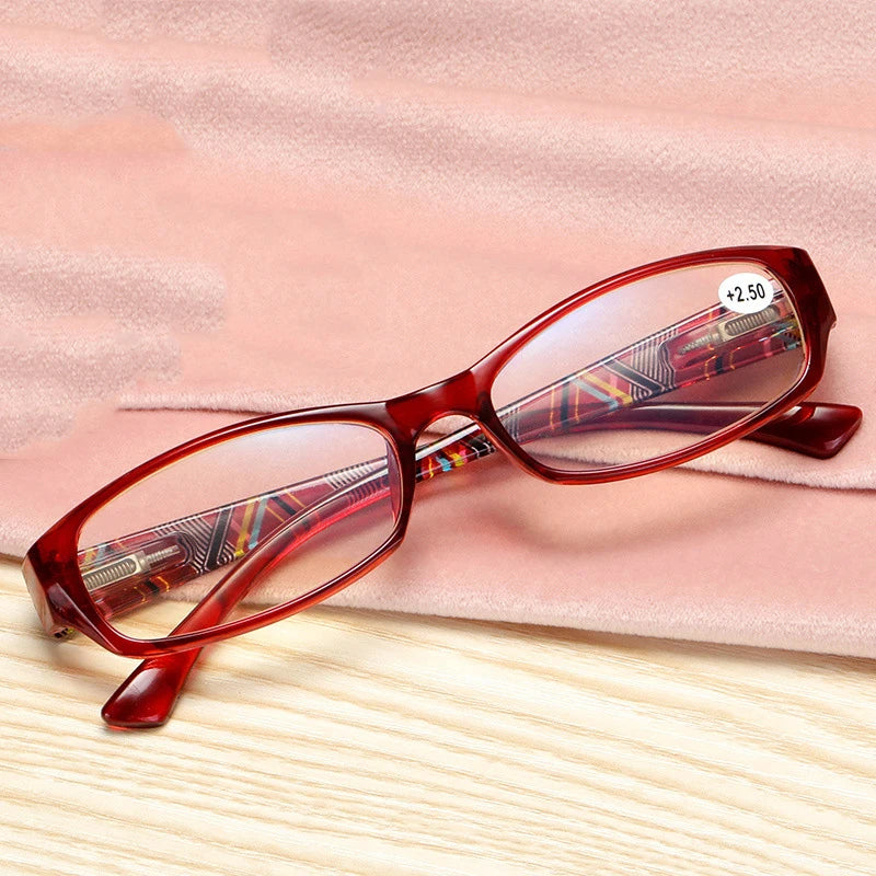 Reading Glasses Anti Blue Light Magnifying Presbyopia Women Ladies Square Anti Blue Ray Presbyopic Glasses +1.0 to 4.0