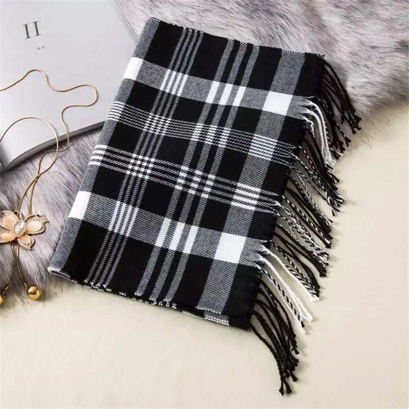 Classic lattice men soft shawl plaid scarves shawl wraps shawl neckerchief headband muffler