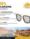 Photochromic Polarized Tony Stark Square Sunglasses for Men Steampunk Driving Glasses