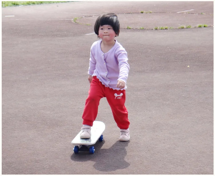 60CM Skateboard Beginner Cartoon Skateboard Maple Wood Deck Skate Board Outdoor Long Board Double Rocker Skateboard