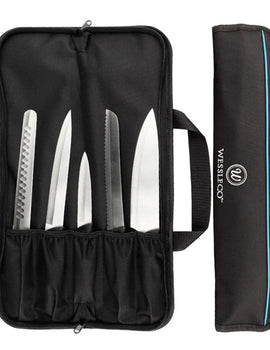 5 Pocket Oxford Knife Bag Portable Travel Kitchen Carving Paring Chef Knives Carry Case Package Storage Roll Bag Pouch Organizer