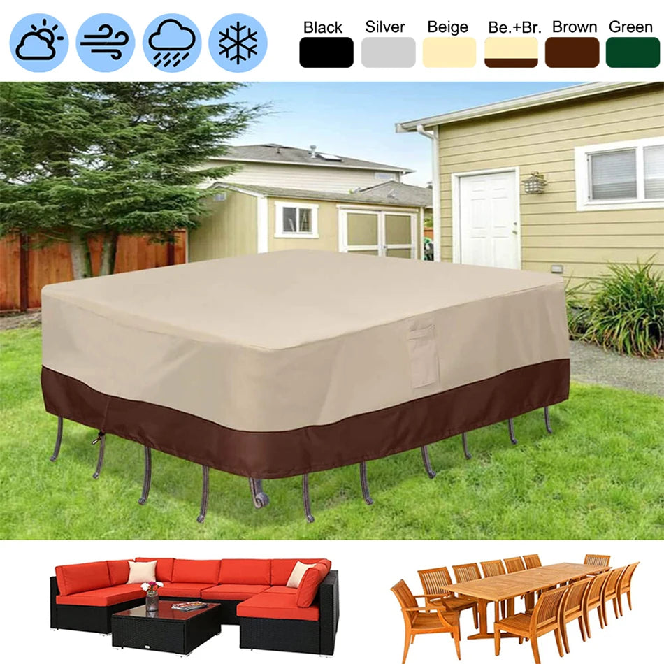 Heavy Duty Waterproof Outdoor Furniture Cover 420D Patio Garden Sofa Table Chair UV Rain Snow Protector