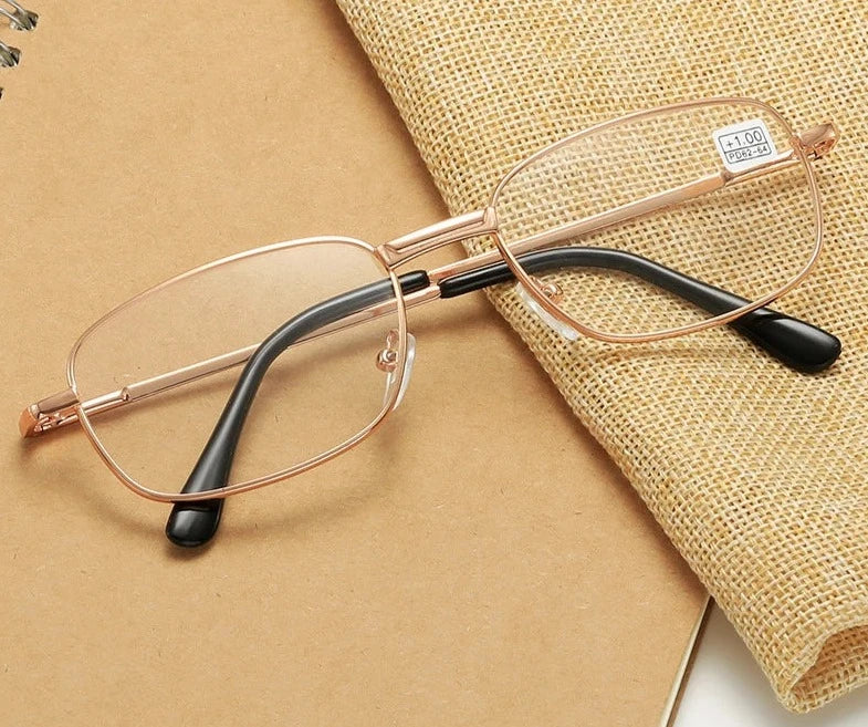 Reading Glasses Oval Metal Clear Lens Men Women Presbyopia Glasses Optical Spectacle Eyewear Prescription +1.0 To 3.5