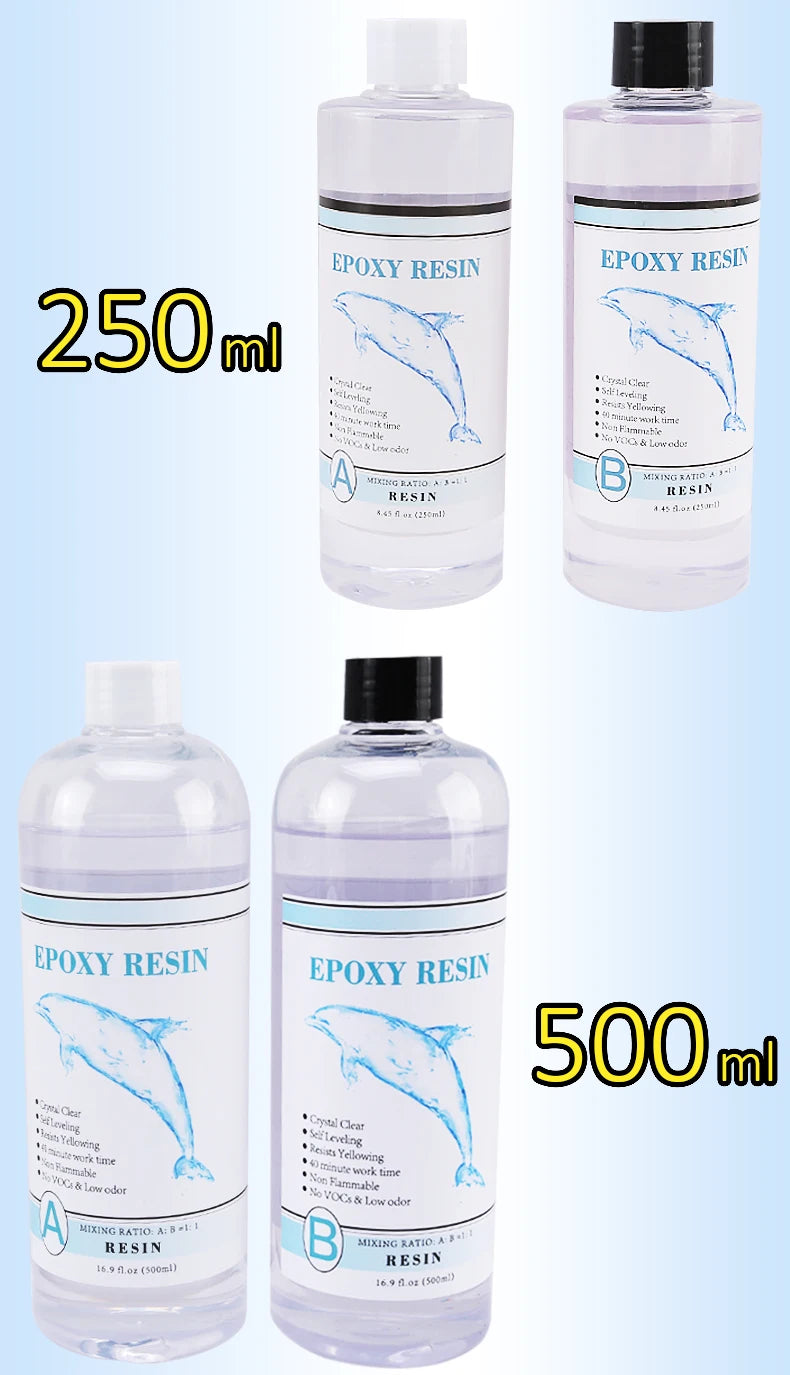 1:1 Clear Epoxy Resin Casting Kit – Crystal Clear Art Resin with Measuring Cups & Accessories