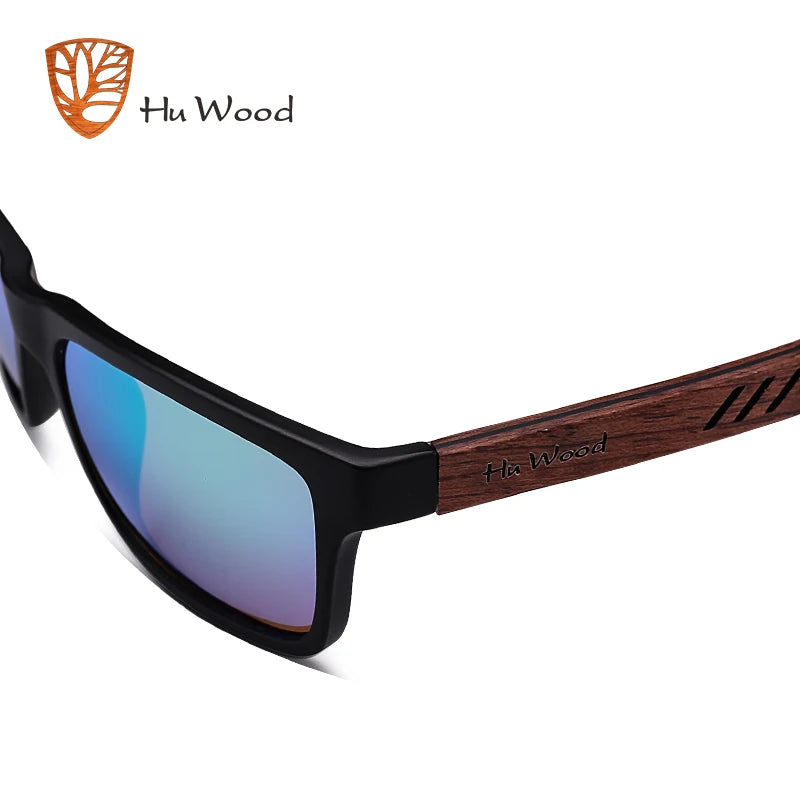 Zebra Wood Sunglasses Sport Color Gradient Square