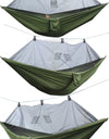 Portable Outdoor Camping Hammock with Mosquito Net High Strength Parachute Fabric Hanging Bed Hunting Sleeping Swing