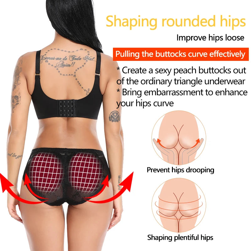 Women Shaper Butt Padded Panty Booty Lifter Hip Enhancer Shapewear Padding Briefs Fake Pads Underpants Push Up Underwear