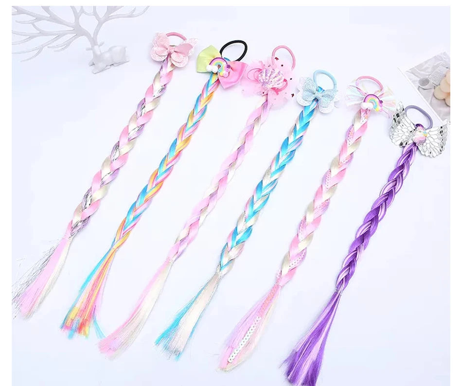 Princess Braid Elsa Headband Hairpiece Cosplay Braided Wigs for Elsa Dress Up Set for  Girls Party Wedding Birthday