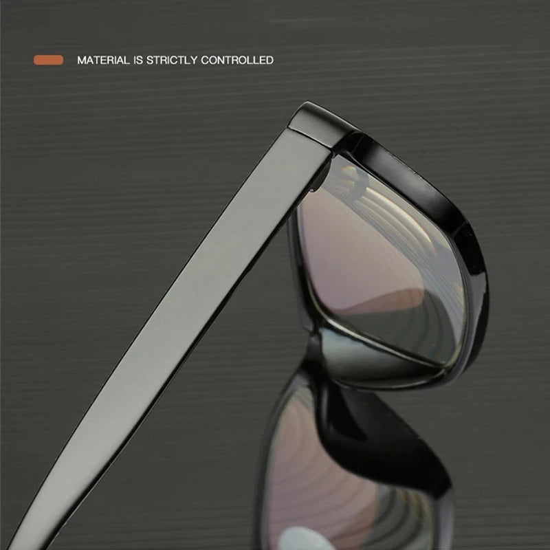 Retro Square Reading Glasses with Lightweight TR90 Frame