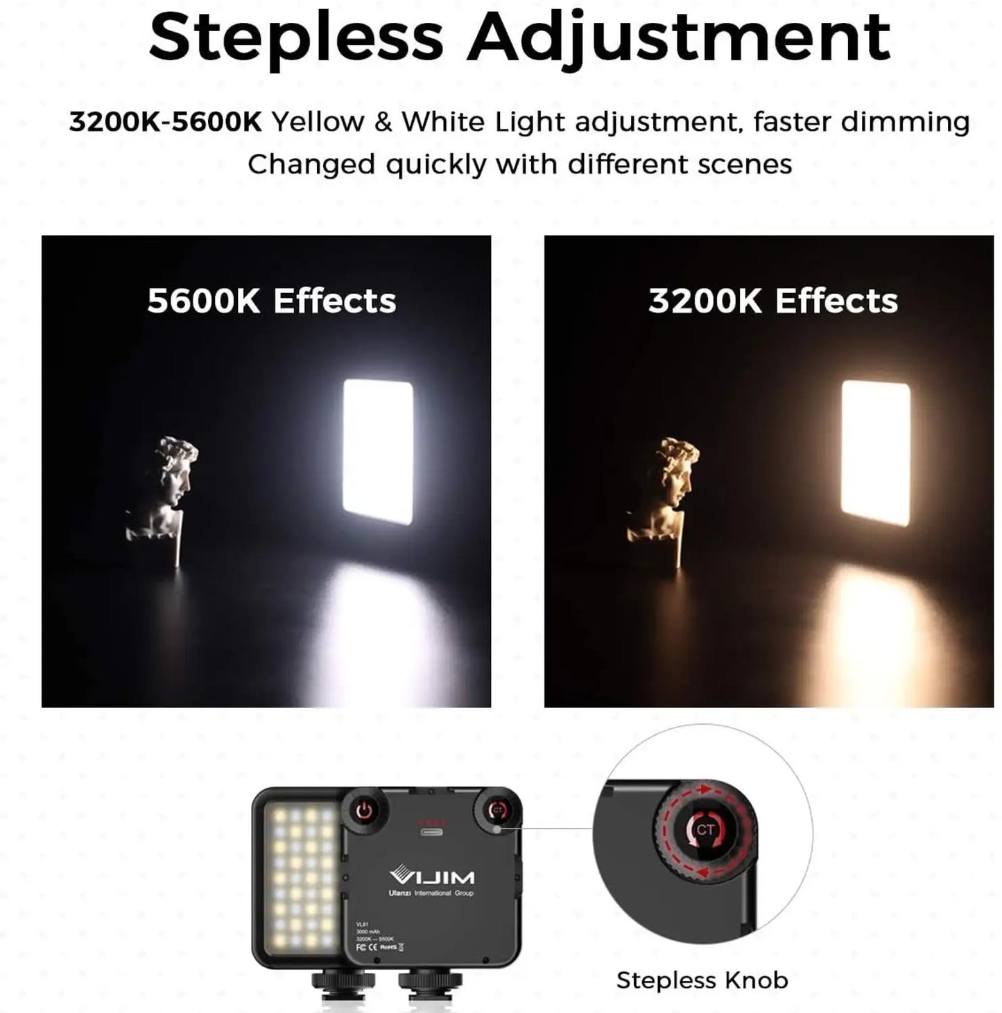 Mini LED Video Light On Camera Photo Studio Lighting Soft Diffuser Tiktok Youtube Livestream Vlog Light