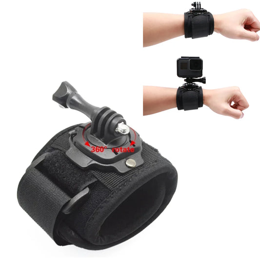 360 Degree Rotating Wrist and Arm Strap Mount for Action Cameras