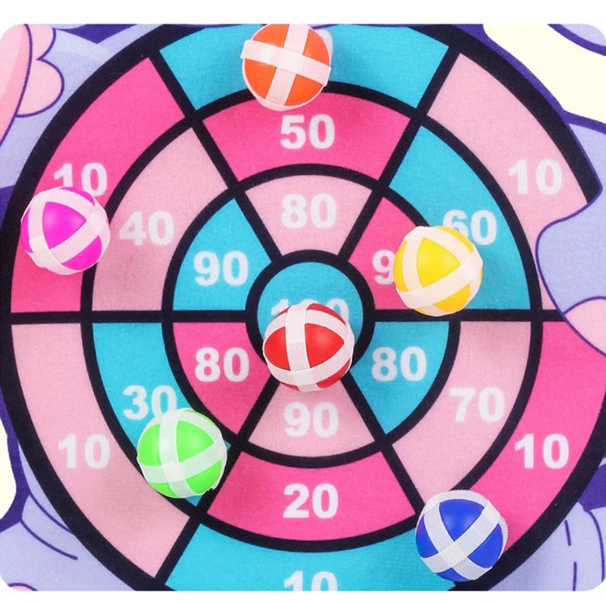 Sticky Ball Dart Target Board Cartoon Throw Ball Target Sticky Ball Board Interactive Educational Toy Christmas Gift