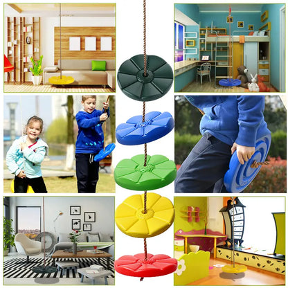 Swing Rope Swings Outdoor Children Swing Disc Seat Playground Hanging Garden Entertainment Activity Swings Chair