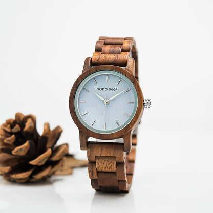 Watches for Women Luxury Casual Quartz Wristwatch Ladies Female Waterproof Party Mother's Day Gift Green sandalwood