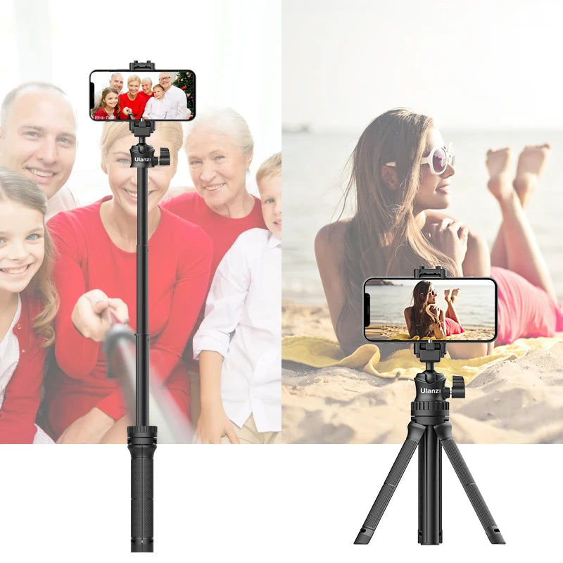 Extend  Black Tripod 360 Adjustable Ballhead 2 in 1 Phone Clamp Holder Smartphone DSLR SLR Tripod for iPhone 12 Pro Max 11