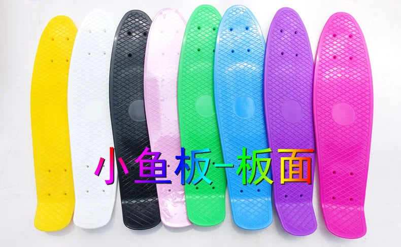 22'' Fish Skateboard Deck Mini Cruiser Board  Scooter Skate Boards Penny Board Single Rocker Skate Deck Ice Cream Deck