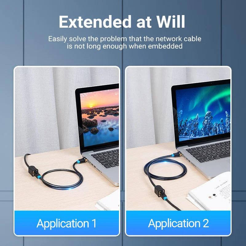 Ethernet Extension Cable RJ45 Cat6 SFTP Male to Female Extension Patch Cable Adapter for PC Laptop Cat6 Ethernet Cable