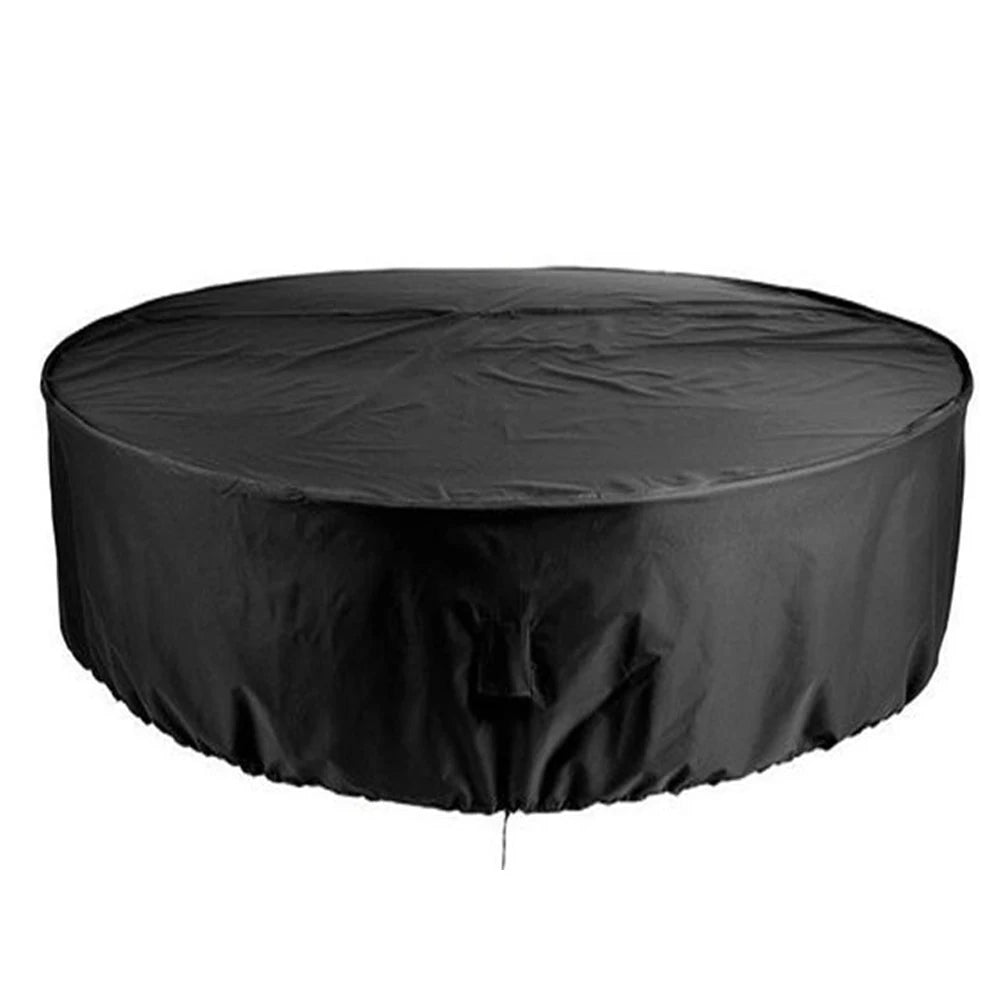 Waterproof Round Table Cover 210D Oxford Outdoor Patio Furniture Dustproof Rain Snow Protector