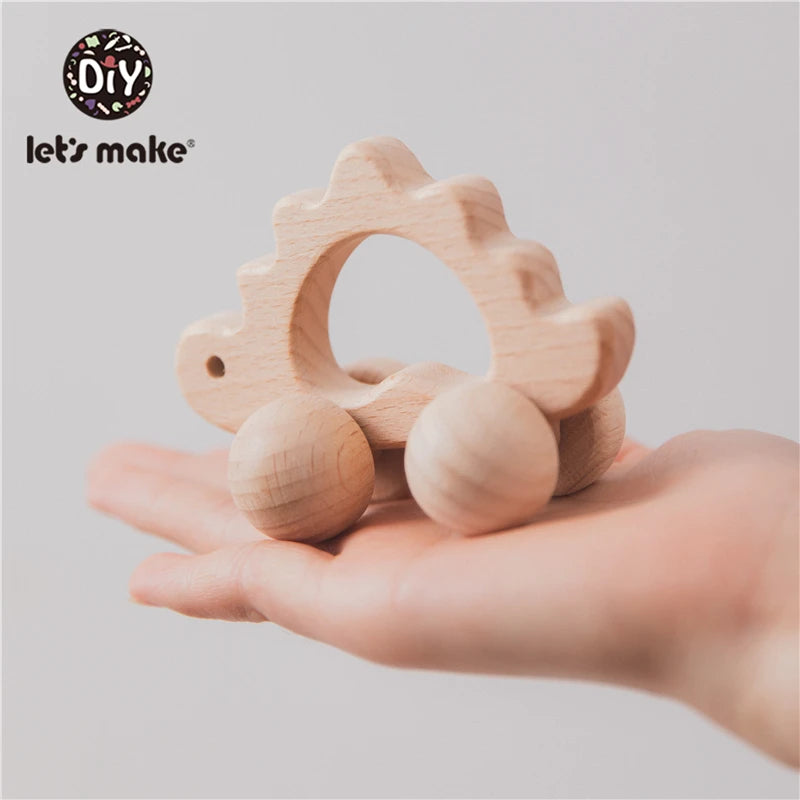 Wooden toy Car Shape Organic Beech For Babies Teether Kids Brain Game Toys Handmade Crafts Christmas Gift Cognitive Infants Toys