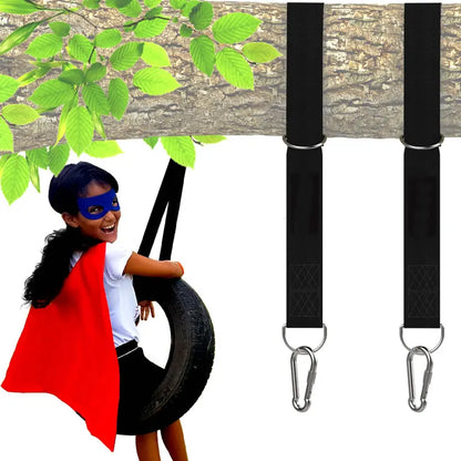 Lighten Up Tree Swing Straps Hammock Polyester Hanging Rope Adjustable Swing Hooks Strap Garden Accessories Outdoor Family Camp