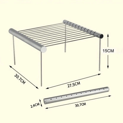 Portable Mini BBQ Grill Collapsible Stainless Steel BBQ Holder Folding BBQ Grill Barbecue Accessories For Home Outdoor Park Use