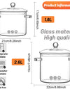 Transparent Glass Soup Pot Household Kitchen Vegetable Salad Bowl Thicken Flame Explosion-Proof Cook Saucepan Cookware