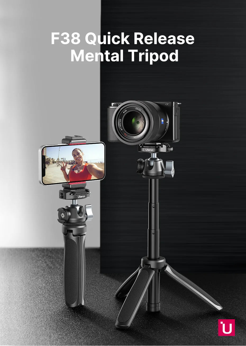 Metal Tripod With Arca Swiss Quick Release Plate Clamp Quick For DSLR SLR Camera Smartphone Live Tripod