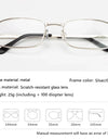 Retro Square Anti-Scratch Reading Glasses For Men Presbyopia Eyewear With Glass Lenses Metal Hyperopia Eyeglasses+3.5