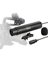 Microphone Professional Clip-On Cardioid XLR Lavalier Microphone Mic for Sony Canon Panasonic Camera Camcorders