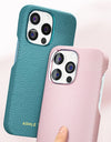 for Magsafe Case for iPhone 13 Pro Max 13 Mini 13Pro Natural Cowhide Lychee Leather Magnetic Luxury Metal Frame Phone Back Cover