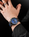 Wooden Watches in Quartz Wrist Stop Watch Stainless Steel Date Display Chronograph