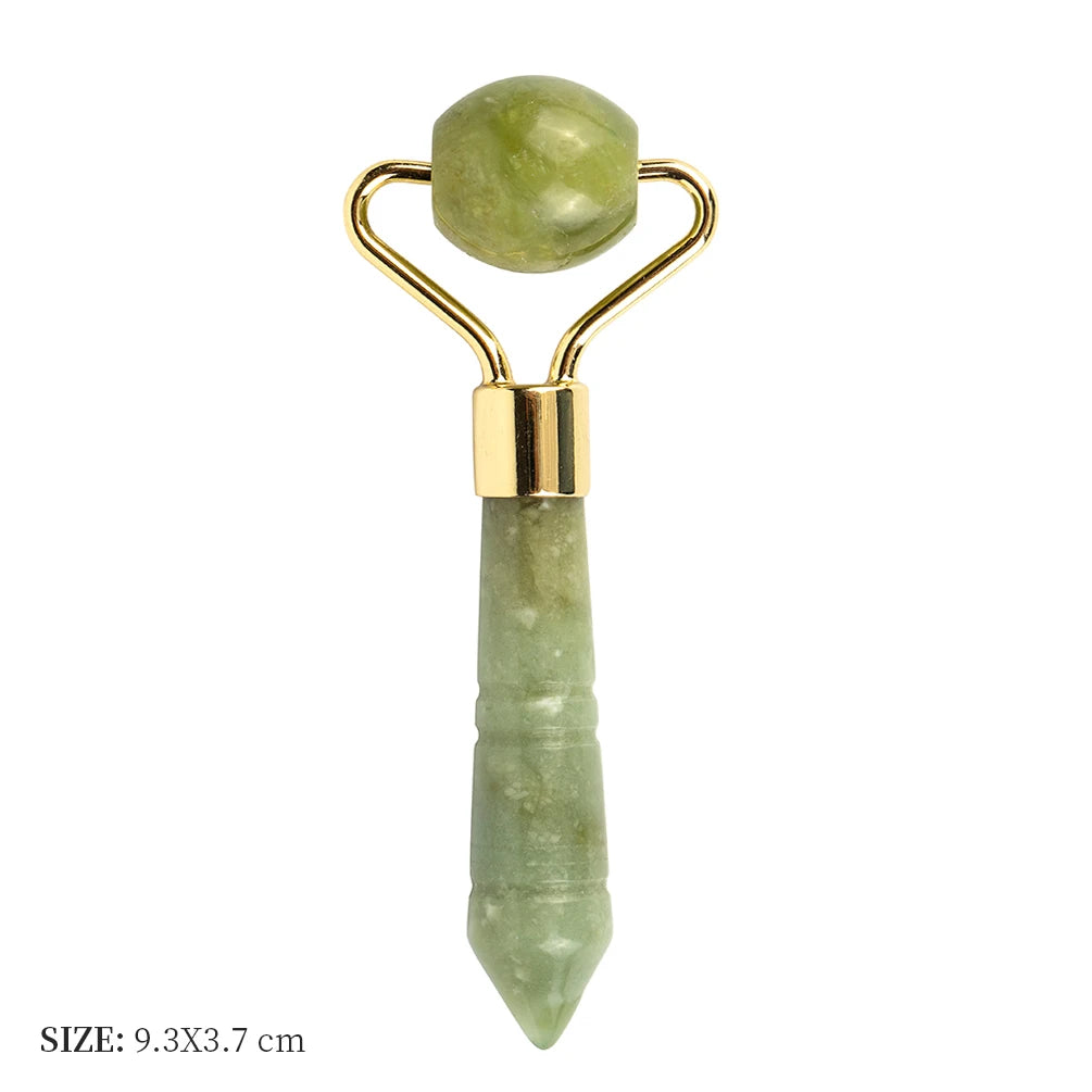 1Pc 3 Style Jade Stone Roller Eyes Nose Face Arms Neck Massage Roller Face Slimming Body Head Neck Massage Tools