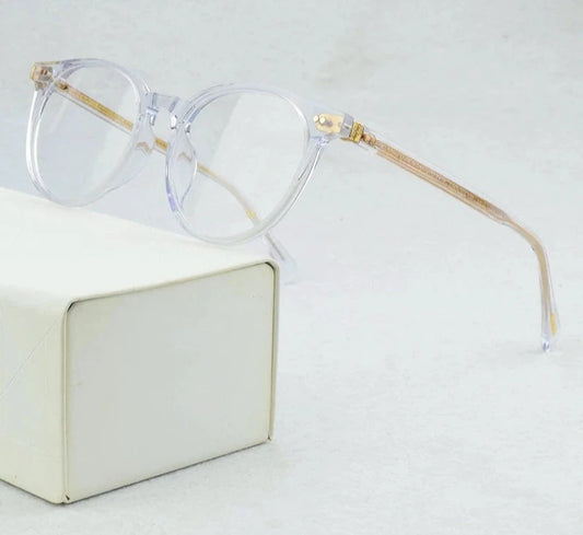 Round Glasses Frame Men Myopia Eyeglasses Frame Acetate Optical Retro Transparent Vintage Eyewear Frame