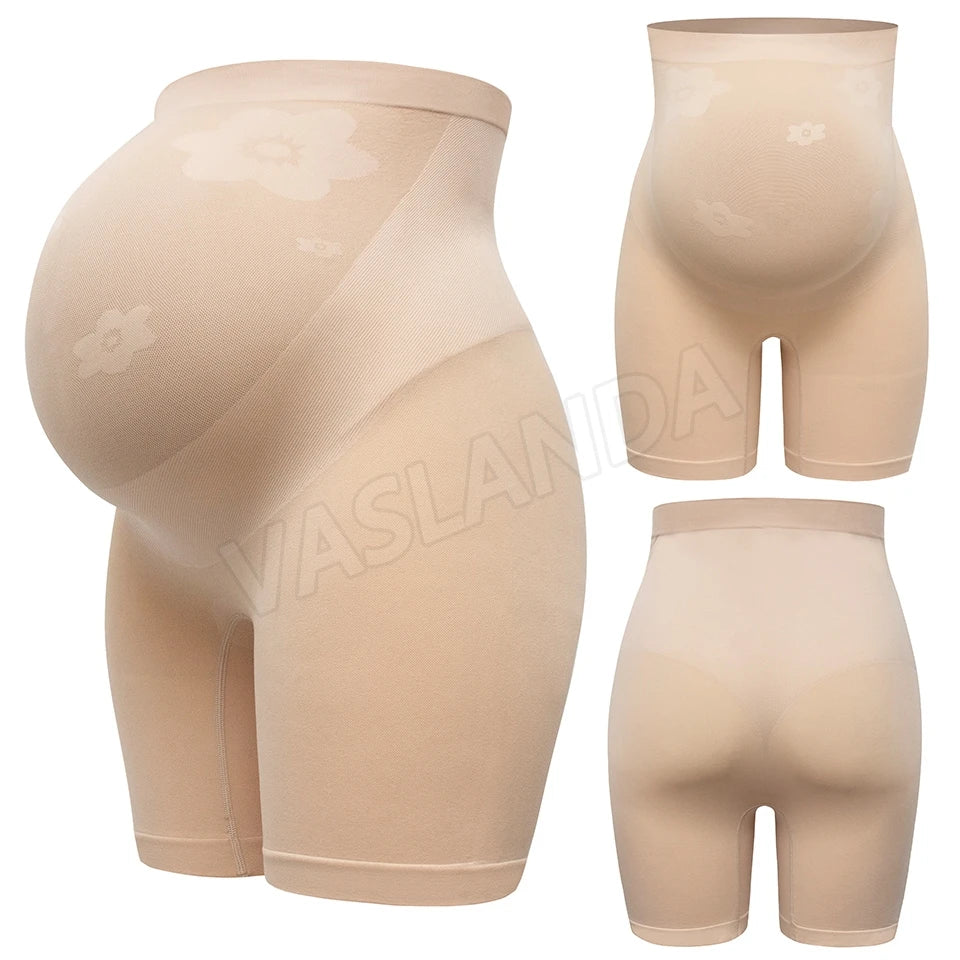 Maternity Shapewear for Under Dresses Pregnant Women Shorts Seamless Pregnancy Underwear Over Belly Support Panty Short Pants